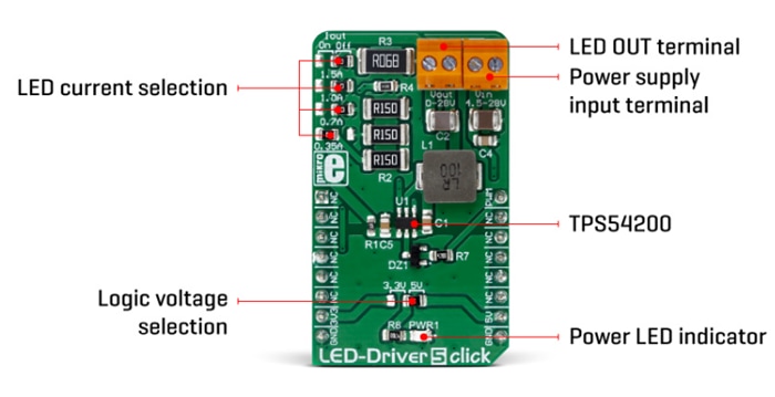 Mikroe MIKROE-3297 LED Driver 5 Click